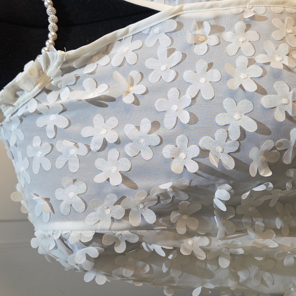 Nwt 1X Adrianna Papell White Floral Blouse - Picture 12 of 14